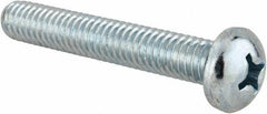 Value Collection - 5/16-18 UNC, 2" Length Under Head Phillips Drive Machine Screw - Round Head, Grade 2 Steel, Zinc-Plated Finish, Without Washer - USA Tool & Supply