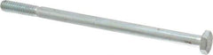 Made in USA - 1/4-20 UNC, 4-1/2" Length Under Head Hex Head Cap Screw - Partially Threaded, Grade 5 Steel, Zinc-Plated Finish, 7/16" Hex - USA Tool & Supply