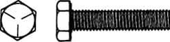 Made in North America - 7/16-14 UNC, 4-1/2" Length Under Head Hex Head Cap Screw - Fully Threaded, Grade 5 Steel, Zinc-Plated Finish, 5/8" Hex - USA Tool & Supply