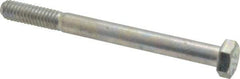 Made in USA - 5/16-18 UNC, 3-1/2" Length Under Head Hex Head Cap Screw - Partially Threaded, Grade 5 Steel, Zinc-Plated Finish, 1/2" Hex - USA Tool & Supply