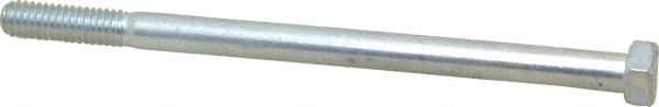 Made in USA - 5/16-18 UNC, 5" Length Under Head Hex Head Cap Screw - Partially Threaded, Grade 5 Steel, Zinc-Plated Finish, 1/2" Hex - USA Tool & Supply