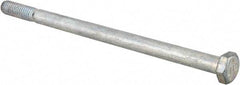 Made in USA - 5/16-18 UNC, 5-1/2" Length Under Head Hex Head Cap Screw - Partially Threaded, Grade 5 Steel, Zinc-Plated Finish, 1/2" Hex - USA Tool & Supply