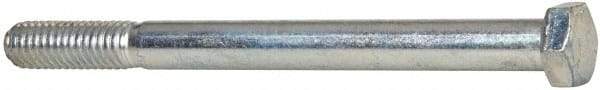 Made in USA - 3/8-16 UNC, 4-1/2" Length Under Head Hex Head Cap Screw - Partially Threaded, Grade 5 Steel, Zinc-Plated Finish, 9/16" Hex - USA Tool & Supply