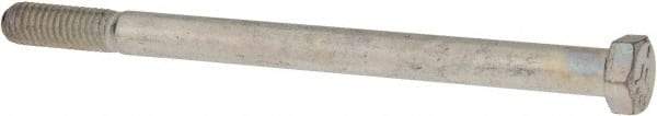 Made in USA - 3/8-16 UNC, 5-1/2" Length Under Head Hex Head Cap Screw - Partially Threaded, Grade 5 Steel, Zinc-Plated Finish, 9/16" Hex - USA Tool & Supply