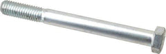 Made in USA - 1/2-13 UNC, 5" Length Under Head Hex Head Cap Screw - Partially Threaded, Grade 5 Steel, Zinc-Plated Finish, 3/4" Hex - USA Tool & Supply