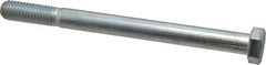 Made in USA - 1/2-13 UNC, 6" Length Under Head Hex Head Cap Screw - Partially Threaded, Grade 5 Steel, Zinc-Plated Finish, 3/4" Hex - USA Tool & Supply
