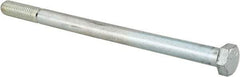 Made in USA - 1/2-13 UNC, 8" Length Under Head Hex Head Cap Screw - Partially Threaded, Grade 5 Steel, Zinc-Plated Finish, 3/4" Hex - USA Tool & Supply