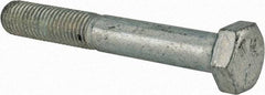 Made in USA - 5/16-24 UNF, 2-1/4" Length Under Head Hex Head Cap Screw - Partially Threaded, Grade 5 Steel, Zinc-Plated Finish, 1/2" Hex - USA Tool & Supply