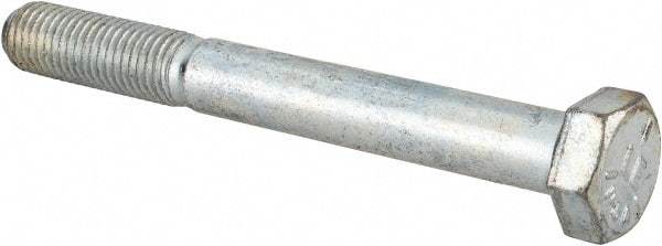 Made in USA - 5/16-24 UNF, 2-3/4" Length Under Head Hex Head Cap Screw - Partially Threaded, Grade 5 Steel, Zinc-Plated Finish, 1/2" Hex - USA Tool & Supply
