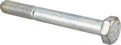 Made in USA - 5/16-24 UNF, 2-3/4" Length Under Head Hex Head Cap Screw - Partially Threaded, Grade 5 Steel, Zinc-Plated Finish, 1/2" Hex - USA Tool & Supply