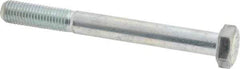 Made in USA - 5/16-24 UNF, 3" Length Under Head Hex Head Cap Screw - Partially Threaded, Grade 5 Steel, Zinc-Plated Finish, 1/2" Hex - USA Tool & Supply