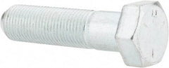 Made in USA - 1/2-20 UNF, 2" Length Under Head Hex Head Cap Screw - Partially Threaded, Grade 5 Steel, Zinc-Plated Finish, 3/4" Hex - USA Tool & Supply