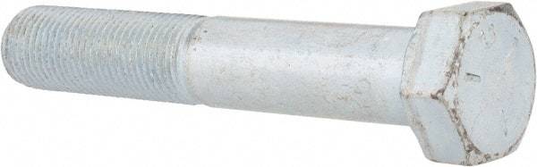 Made in USA - 1/2-20 UNF, 3" Length Under Head Hex Head Cap Screw - Partially Threaded, Grade 5 Steel, Zinc-Plated Finish, 3/4" Hex - USA Tool & Supply