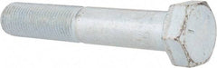 Made in USA - 1/2-20 UNF, 3" Length Under Head Hex Head Cap Screw - Partially Threaded, Grade 5 Steel, Zinc-Plated Finish, 3/4" Hex - USA Tool & Supply