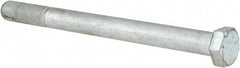 Made in USA - 1/2-20 UNF, 6" Length Under Head Hex Head Cap Screw - Partially Threaded, Grade 5 Steel, Zinc-Plated Finish, 3/4" Hex - USA Tool & Supply