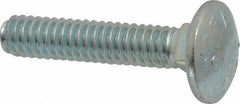 Value Collection - 1/4-20 UNC 1-1/4" Length Under Head, Standard Square Neck, Carriage Bolt - Grade 2 Steel, Zinc-Plated Finish - USA Tool & Supply