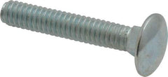 Value Collection - 1/4-20 UNC 1-1/2" Length Under Head, Standard Square Neck, Carriage Bolt - Grade 2 Steel, Zinc-Plated Finish - USA Tool & Supply