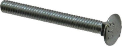 Value Collection - 1/4-20 UNC 2-1/4" Length Under Head, Standard Square Neck, Carriage Bolt - Grade 2 Steel, Zinc-Plated Finish - USA Tool & Supply