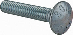 Value Collection - 5/16-18 UNC 1-3/4" Length Under Head, Standard Square Neck, Carriage Bolt - Grade 2 Steel, Zinc-Plated Finish - USA Tool & Supply