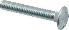 Value Collection - 5/16-18 UNC 2" Length Under Head, Standard Square Neck, Carriage Bolt - Grade 2 Steel, Zinc-Plated Finish - USA Tool & Supply