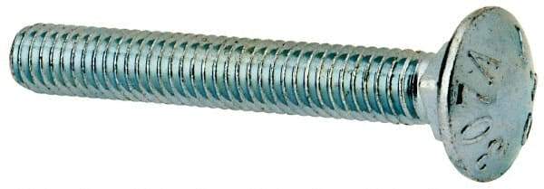 Value Collection - 5/16-18 UNC 2-1/4" Length Under Head, Standard Square Neck, Carriage Bolt - Grade 2 Steel, Zinc-Plated Finish - USA Tool & Supply