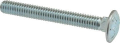 Value Collection - 5/16-18 UNC 2-1/2" Length Under Head, Standard Square Neck, Carriage Bolt - Grade 2 Steel, Zinc-Plated Finish - USA Tool & Supply