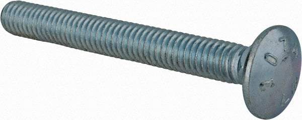 Value Collection - 5/16-18 UNC 2-3/4" Length Under Head, Standard Square Neck, Carriage Bolt - Grade 2 Steel, Zinc-Plated Finish - USA Tool & Supply