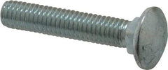 Value Collection - 3/8-16 UNC 2" Length Under Head, Standard Square Neck, Carriage Bolt - Grade 2 Steel, Zinc-Plated Finish - USA Tool & Supply