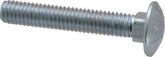 Value Collection - 3/8-16 UNC 2-1/4" Length Under Head, Standard Square Neck, Carriage Bolt - Grade 2 Steel, Zinc-Plated Finish - USA Tool & Supply