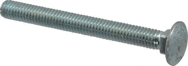 Value Collection - 3/8-16 UNC 3-1/2" Length Under Head, Standard Square Neck, Carriage Bolt - Grade 2 Steel, Zinc-Plated Finish - USA Tool & Supply