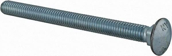 Value Collection - 3/8-16 UNC 4-1/2" Length Under Head, Standard Square Neck, Carriage Bolt - Grade 2 Steel, Zinc-Plated Finish - USA Tool & Supply