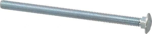 Value Collection - 3/8-16 UNC 6" Length Under Head, Standard Square Neck, Carriage Bolt - Grade 2 Steel, Zinc-Plated Finish - USA Tool & Supply