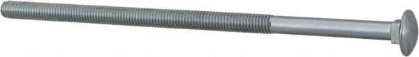 Value Collection - 3/8-16 UNC 8-1/2" Length Under Head, Standard Square Neck, Carriage Bolt - Grade 2 Steel, Zinc-Plated Finish - USA Tool & Supply