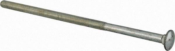 Value Collection - 3/8-16 UNC 9" Length Under Head, Standard Square Neck, Carriage Bolt - Grade 2 Steel, Zinc-Plated Finish - USA Tool & Supply