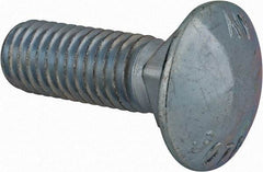 Value Collection - 1/2-13 UNC 1-1/2" Length Under Head, Standard Square Neck, Carriage Bolt - Grade 2 Steel, Zinc-Plated Finish - USA Tool & Supply