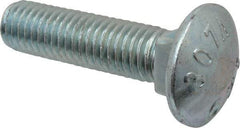 Value Collection - 1/2-13 UNC 2" Length Under Head, Standard Square Neck, Carriage Bolt - Grade 2 Steel, Zinc-Plated Finish - USA Tool & Supply