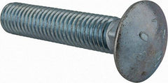 Value Collection - 1/2-13 UNC 2-1/2" Length Under Head, Standard Square Neck, Carriage Bolt - Grade 2 Steel, Zinc-Plated Finish - USA Tool & Supply