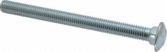 Value Collection - 1/2-13 UNC 6" Length Under Head, Standard Square Neck, Carriage Bolt - Grade 2 Steel, Zinc-Plated Finish - USA Tool & Supply