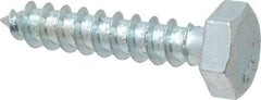 Value Collection - 1/4" Screw, 1-1/4" Length Under Head, Steel, Hex Head Lag Screw - Zinc Plated, Grade 2 - USA Tool & Supply