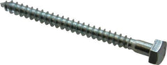 Value Collection - 1/4" Screw, 3" Length Under Head, Steel, Hex Head Lag Screw - Zinc Plated, Grade 2 - USA Tool & Supply