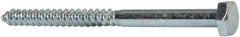Value Collection - 1/4" Screw, 3-1/2" Length Under Head, Steel, Hex Head Lag Screw - Zinc Plated, Grade 2 - USA Tool & Supply