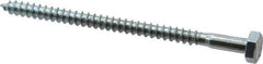 Value Collection - 1/4" Screw, 4" Length Under Head, Steel, Hex Head Lag Screw - Zinc Plated, Grade 2 - USA Tool & Supply