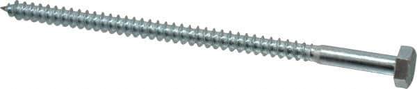 Value Collection - 1/4" Screw, 5" Length Under Head, Steel, Hex Head Lag Screw - Zinc Plated, Grade 2 - USA Tool & Supply