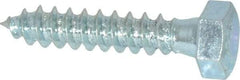 Value Collection - 5/16" Screw, 1-1/2" Length Under Head, Steel, Hex Head Lag Screw - Zinc Plated, Grade 2 - USA Tool & Supply