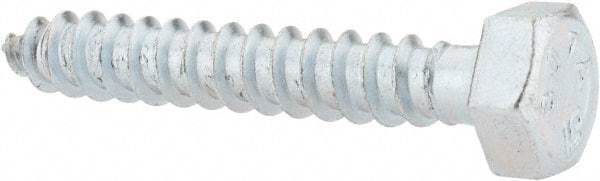Value Collection - 5/16" Screw, 2" Length Under Head, Steel, Hex Head Lag Screw - Zinc Plated, Grade 2 - USA Tool & Supply