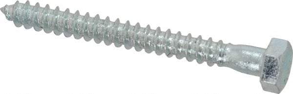 Value Collection - 5/16" Screw, 3" Length Under Head, Steel, Hex Head Lag Screw - Zinc Plated, Grade 2 - USA Tool & Supply
