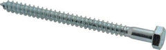 Value Collection - 5/16" Screw, 4" Length Under Head, Steel, Hex Head Lag Screw - Zinc Plated, Grade 2 - USA Tool & Supply