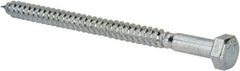 Value Collection - 5/16" Screw, 4-1/2" Length Under Head, Steel, Hex Head Lag Screw - Zinc Plated, Grade 2 - USA Tool & Supply