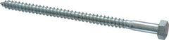 Value Collection - 5/16" Screw, 5" Length Under Head, Steel, Hex Head Lag Screw - Zinc Plated, Grade 2 - USA Tool & Supply