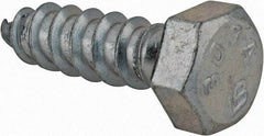Value Collection - 3/8" Screw, 1-1/4" Length Under Head, Steel, Hex Head Lag Screw - Zinc Plated, Grade 2 - USA Tool & Supply